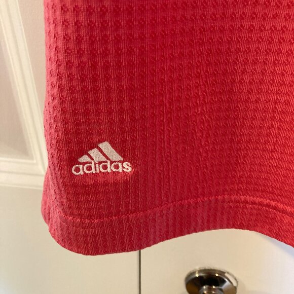 #153 Women's Adidas Golf Shirt Collar Pink, Size Medium - Picture 4 of 7